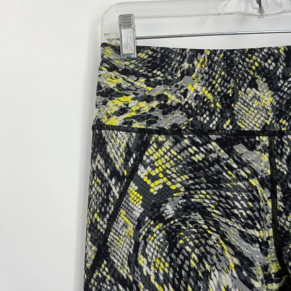 Sweaty Betty The Power Full Length Leggings Black Green Yellow Snakeskin Print M - Picture 4 of 10